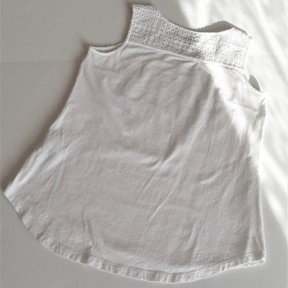 💖Host Pick 💖Tommy Hilfiger Tank Top Sleeveless White  Eyelet Cotton Shirt - Picture 2 of 12